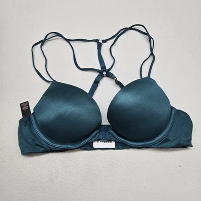 Sujetador Victoria's Secret para mujer 32A azul muy sexy push up con aros cierre frontal Foto 1 de 4