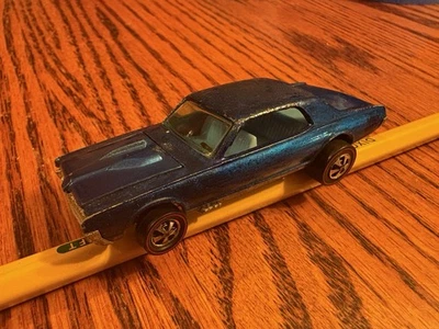 VINTAGE 1968 Hot Wheels Redline HK Blue Custom Cougar w/ Blue Int & DD Fr- Nice - Image 1 of 4