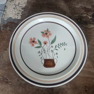 COUNTRYSIDE Colección Gres Flor Marrón 10.5" Platos Juego de 3 Tres JMP - Imagen 1 de 8