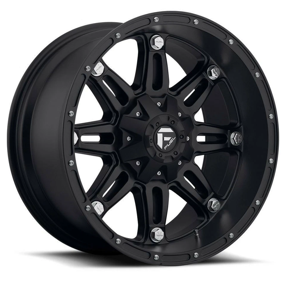 Rueda negra mate 17" combustible D531 rehenes 17x9 8x6,5 1 mm para Chevy GMC Ram Ford Foto 1 de 4
