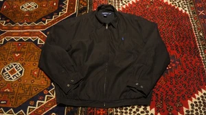 Chaqueta Harrington negra de golf Polo Ralph Lauren para hombre talla XL con cremallera forrada a cuadros - Imagen 1 de 6