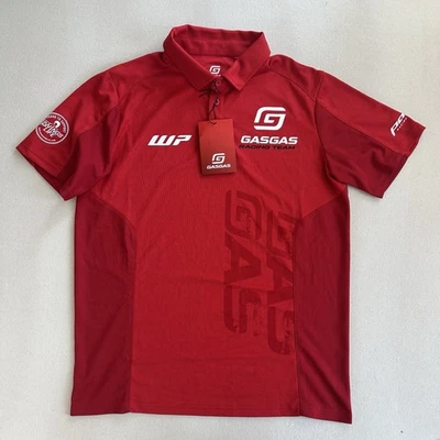 GASGAS Racing Team Polo Shirt Large Red Motorcycle WP Pankl Wings For Life NEW - Image 1 of 4