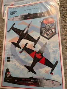 LEADING EDGE DECALS # 72-42 1:72nd SCALE RCAF 414 SQD SILVER STAR T-33 DECAL - Picture 1 of 2
