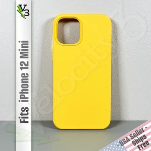 Funda para iPhone 12 Mini - Amarilla | Silicona líquida | Suave como la seda, ajuste delgado - Imagen 1 de 7