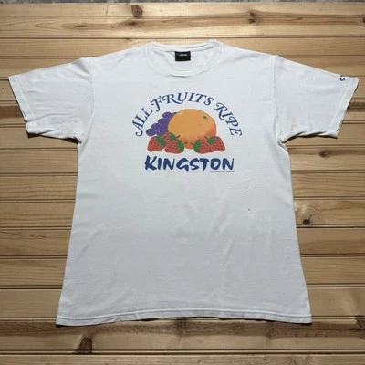 Винтажная футболка Stussy All Fruits Ripe Kingston Skate Art с графикой размер средний дефект - Изображение 1 из 4
