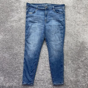 American Eagle Jeans Womens 18 Regular Jegging Stretch Blue Denim 27" Inseam - Picture 1 of 11