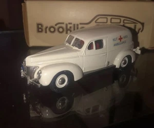 BROOKLIN MODELS BRK 9, NUT MEG AMBULANCE 1940 FORD SEDAN DELIVERY, NIB 1.43 - Picture 1 of 7