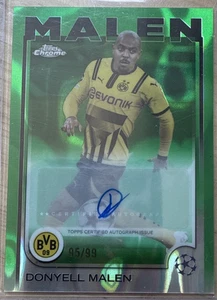 Donyell Malen Green Lava Auto 95/99 2024-25 Topps Chrome UEFA 1:381 Hobby - Picture 1 of 2