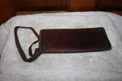 Cartera de camionero vintage hecha a mano de cuero cosido con correa de cuero Foto 1 de 4