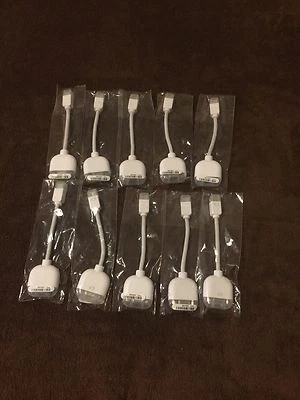 Lor Of 10 Genuine Apple Mini VGA to VGA video adapter 603-0607 - Image 1 of 3