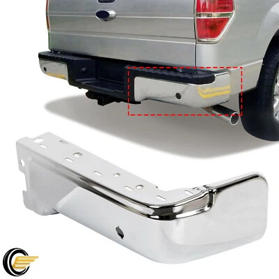 Tapa de extremo de parachoques cromada para pasajero trasero derecho Ford F150 09-14 con sensor Foto 1 de 4
