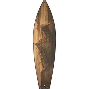 Letrero de tabla de surf de metal de barco naufragado de colección placa puerta de casa garaje pared - Imagen 1 de 1