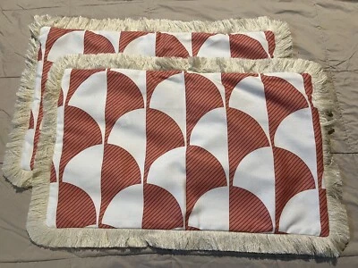 Hofdeco Geometric Throw Pillow Cover Set, 2, Terra Cotta, 12"x20" - Image 1 of 4