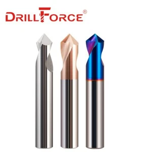 90 Degree Solid Carbide Chamfer Countersink Drill Bit Center Spotting Pilot Hole - Picture 1 of 15