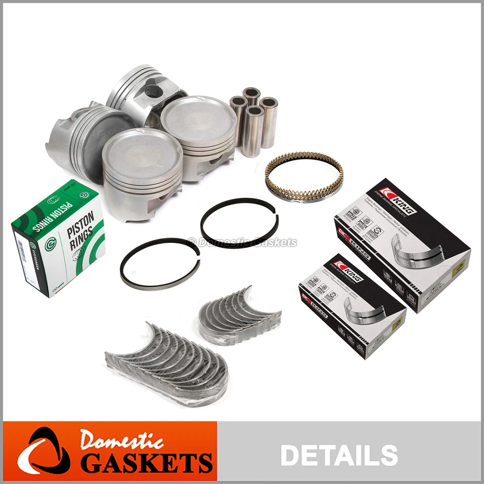 Pistons Bearings Rings Fit 93-97 Mitsubishi Eclipse Galant 2.4L SOHC 4G64 - Image 1 of 4