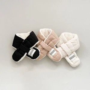 Fleece Wool Baby Scarf Cotton Padded Neck Scarf Children Plush Neck Wrap Kids - Picture 1 of 9