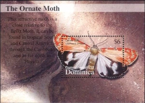 Dominica 2002 Ornate Moth/Moths/Insects/Nature/Butterflies 1v m/s (b9909g) - Picture 1 of 1