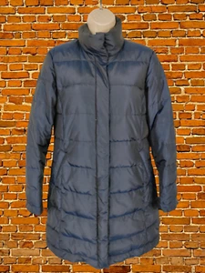 WOMENS BROOKS BROTHERS NAVY FEATHER & DOWN PUFFER COAT JACKET SIZE 2 (UK 8) WARM - Picture 1 of 5