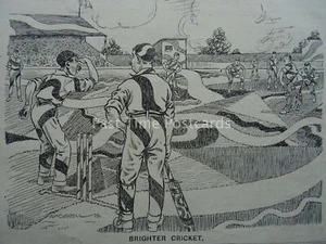 WW1 1919 BRIGHTER CRICKET - DAZZLE CAMOUFLAGE Original Cartoon - Picture 1 of 2