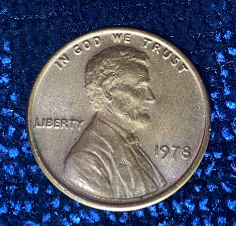 1978 No Mint Mark Penny Wide AM VTG Rare One Cent. Copper Cover