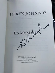 ED MCMAHON THE TONIGHT SHOW SIGNED AUTO BOOK - “HERE’S JOHNNY!” CARSON HC DJ - Picture 1 of 3
