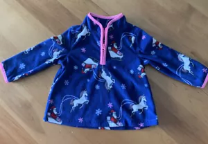 OSHKOSH B'gosh Navy Blue Santa Unicorn Fleece Pullover Size 2T NWT - Picture 1 of 8