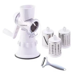 Chef's Choice 4 in 1 Rotierende Lebensmittel Reibe & Schneider mit Schäler - Farbe - Weiß - Bild 1 von 9