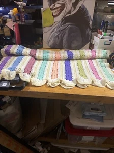 gehäkelte Decke 62x38 - Bild 1 von 6