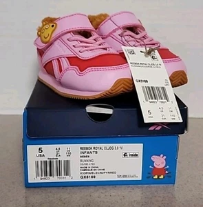 REEBOK Peppa Pig Classic Jogger 3 Pink Red Kids Sneakers Shoes Infant Sz US 5 - Picture 1 of 8