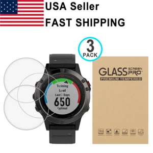 3PACK Tempered Glass Screen Protector For Garmin Quatix 5 - Zdjęcie 1 z 1