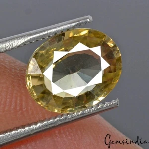 2.60Ct 9x7mm VS Oval Natural Unheated Yellow Zircon oval Cut Gemstone, Sri Lanka - Picture 1 of 8