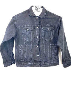 BDG URBAN OUTFITTERS MENS DENIM BLACK JACKET SZ MEDIUM RU02 - Picture 1 of 8