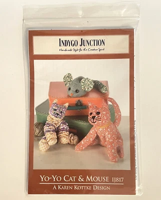 Indygo Junction Yo-Yo Cat & Mouse Craft Pattern Karen Kottke Design IJ817 - Image 1 of 3