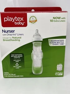 Playtex Baby Nurser Bottle With Drop-Ins Liners 8 - 10 oz., 3 Bottles 15 Liners - Picture 1 of 5