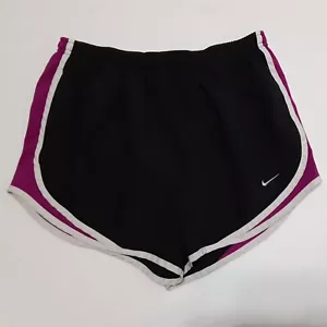 Nike Dri-Fit Lined Running Shorts Women's M Medium Purple Black Mesh - Picture 1 of 9
