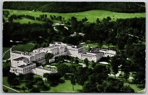 Postcard West Virginia White Sulphur Springs WV Greenbrier Hotel Cottages Aerial - Imagen 1 de 2