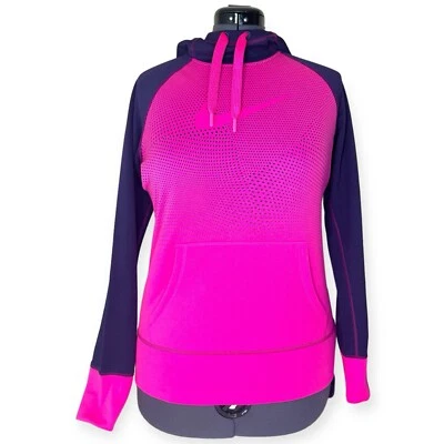 Nike Therma-Fit Pink & Purple Polka Dotted Hoodie Women's Size Medium - Image 1 of 4
