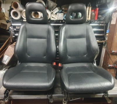94-01 Acura Integra gsr OEM asientos delanteros de cuero negro, dc2, db8, eg6, eg9, em1 Foto 1 de 4