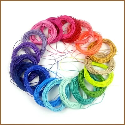 Leather Sewing Stitching Flat Waxed Polyester Thread String Cord (150D 1mm-10M) - Image 1 of 3