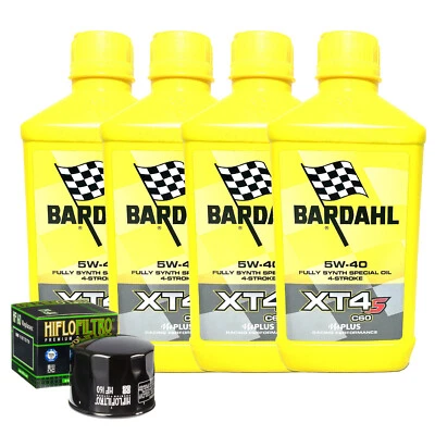 BARDAHL/HIFLO Kit Tagliando Olio Bardahl XT4S 5W40 + Filtro Per BMW S1000 XR 2015>2019