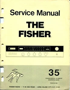 Vintage Fisher Service Manual Supplement FM/AM Tuner Model 35 - Bild 1 von 3