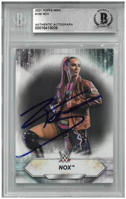 Tegan Nox Signed Autograph Slabbed WWE 2021 Topps Card BAS Beckett - Image 1 of 2