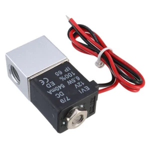 Electroválvula de aire eléctrica neumática de 1/4" 12V DC 2 vías normalmente cerrada nueva - Imagen 1 de 10