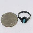 Size 6 2.1G 925 Sterling Silver Harvey Era Turquoise Ring Antique Native America