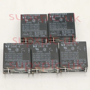 5PCS TAKAMISAWA VE-24HE-K 24VDC 5Pins Power Relay - Picture 1 of 5