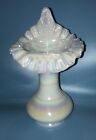 Vintage Fenton Opalescent Jack In The Pulpit Swirl Iridescent Color Glass Vase