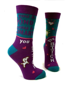 Calcetines You is Kind, You is Smart para mujer talla 9-11 Fabdaz perro moda nuevos* - Imagen 1 de 1