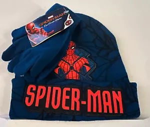 Marvel Spider-Man beanie and gloves set NEW - Picture 1 of 4