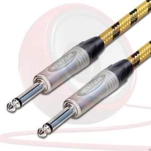 Unbalanced Mono Jack to Jack Lead. Sommer Vintage- Neutrik Straight Plugs - Picture 1 of 2