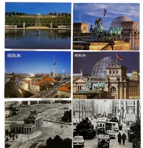 Vintage Berlin Postcards Set of 6 Publicon Verlag Cold War Wall Checkpoint Charl - Picture 1 of 6